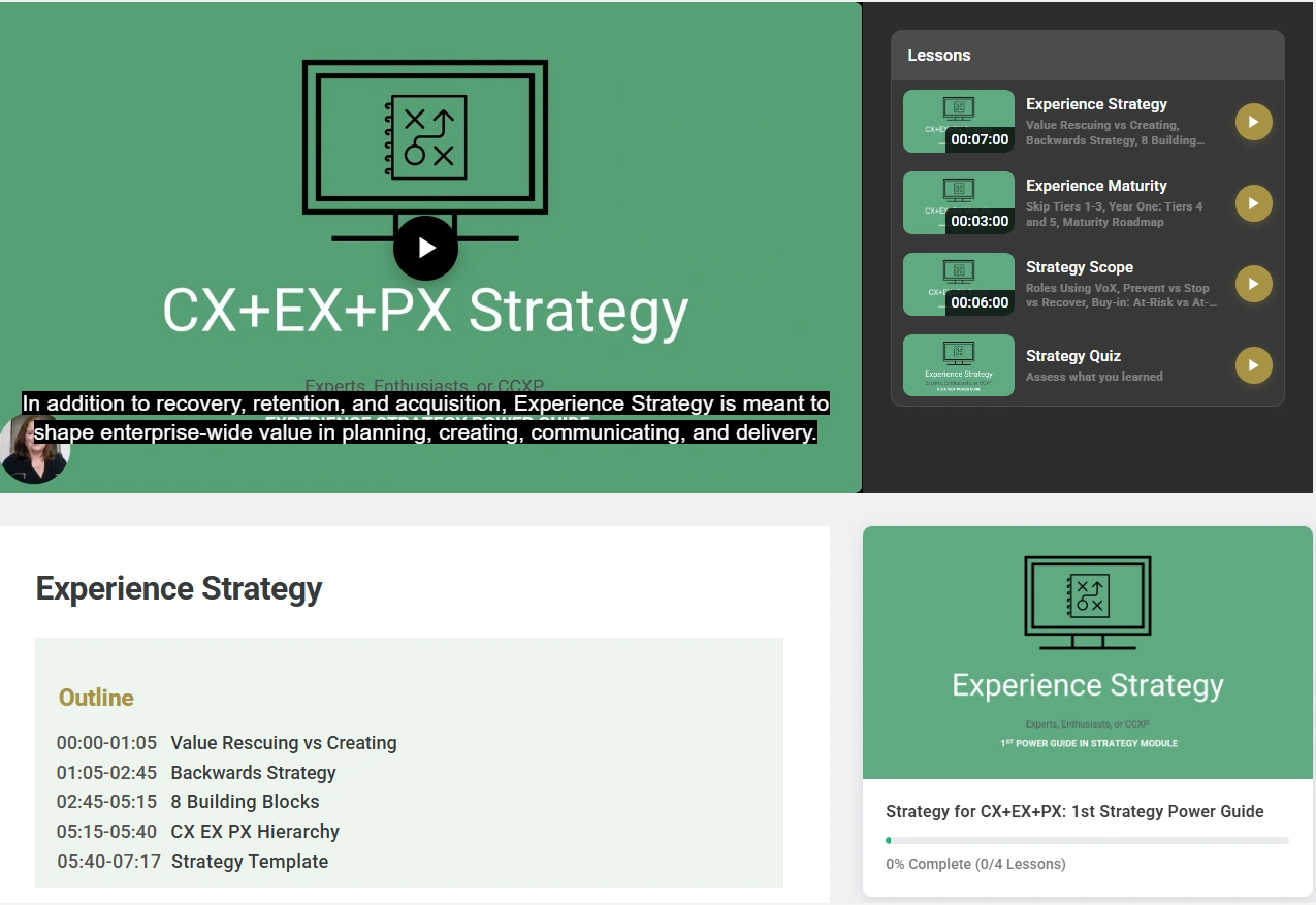 CX Strategy Course