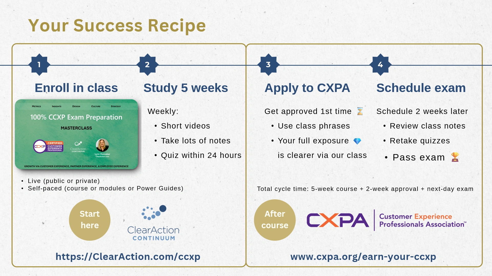 CCXP Success Recipe