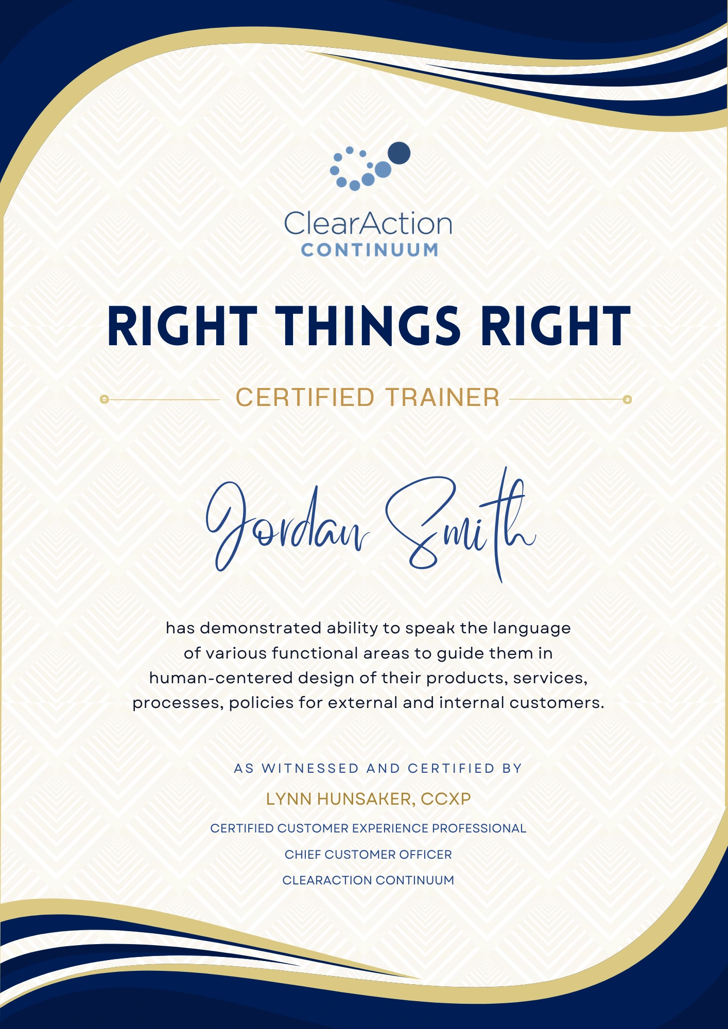 Right Things Right Certified Trainer