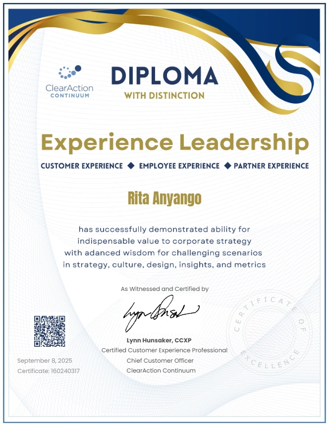 Experience Leadership Diploma ClearAction.com/ccxp