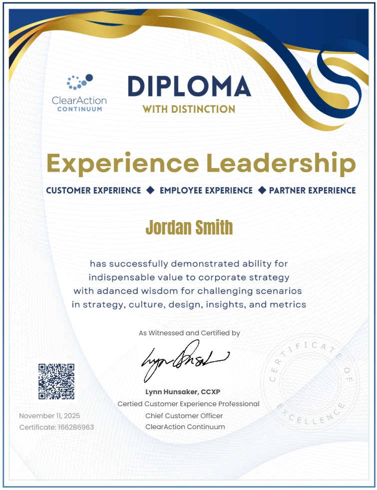 Experts + CCXP Course Certificate ClearAction.com