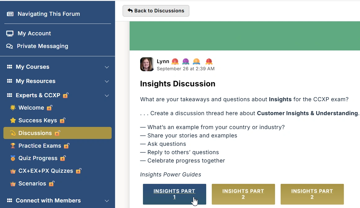 Discussion Links to Lessons
