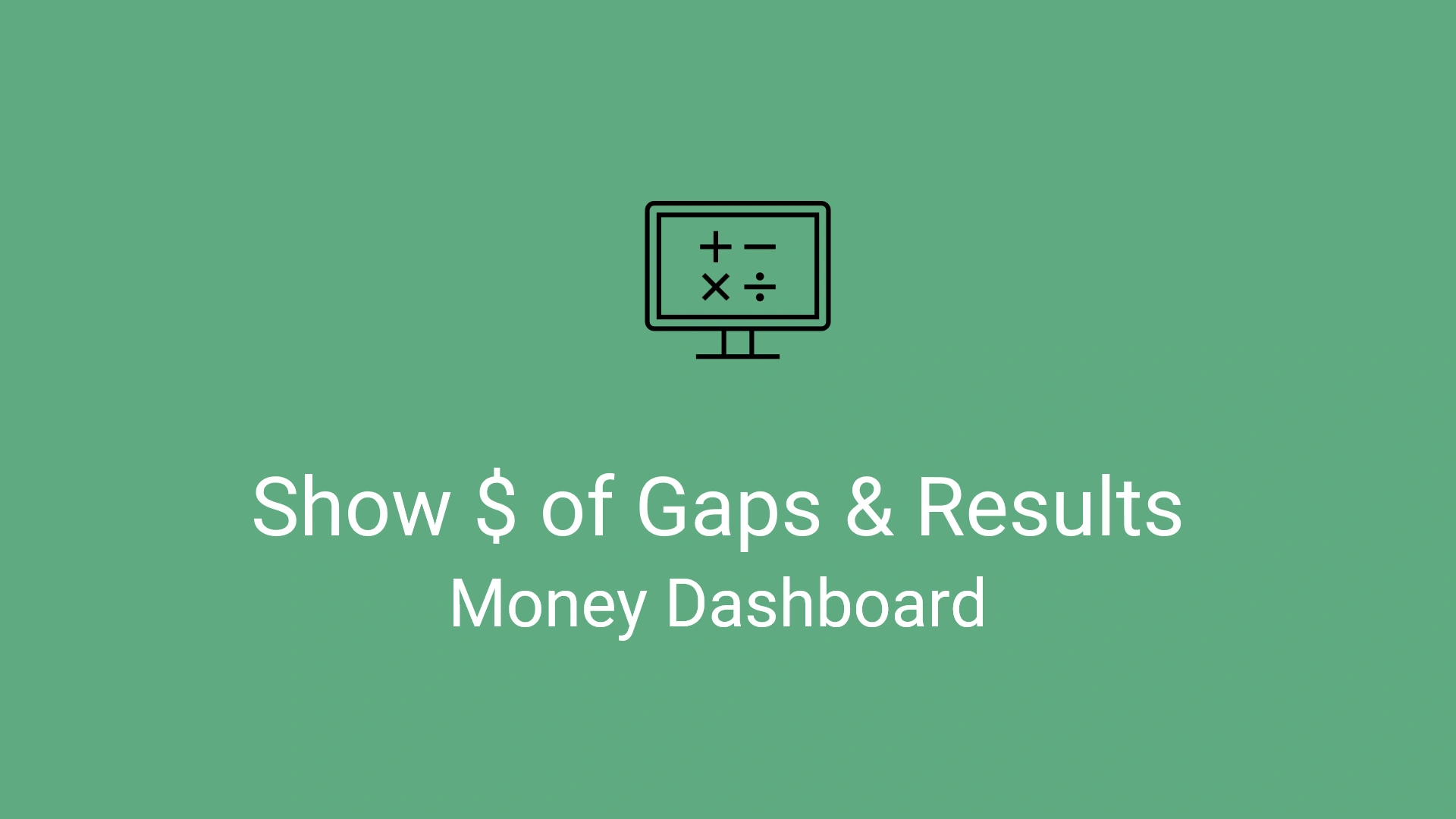 CX Money Value Dashboards