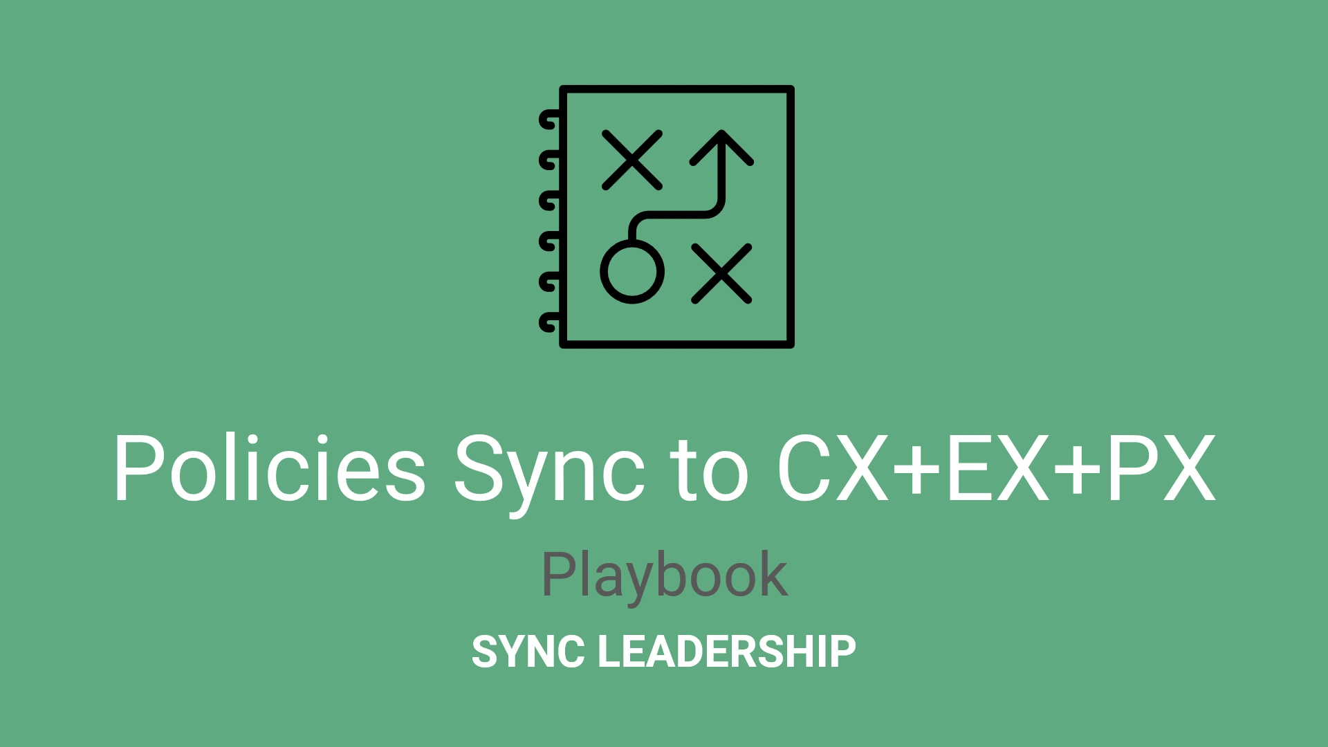 Policies Sync to CX+EX+PX Playbook