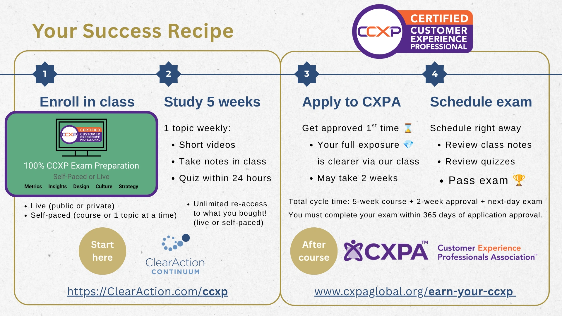 CCXP Exam Success Recipe